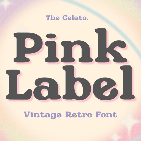 Retro Vintage Font Bold Bubbly Font Groovy 80S Font Modern Retro Font Hippie Font Procreate Y2K Font Boho Font Canva Elegant font Serif Font