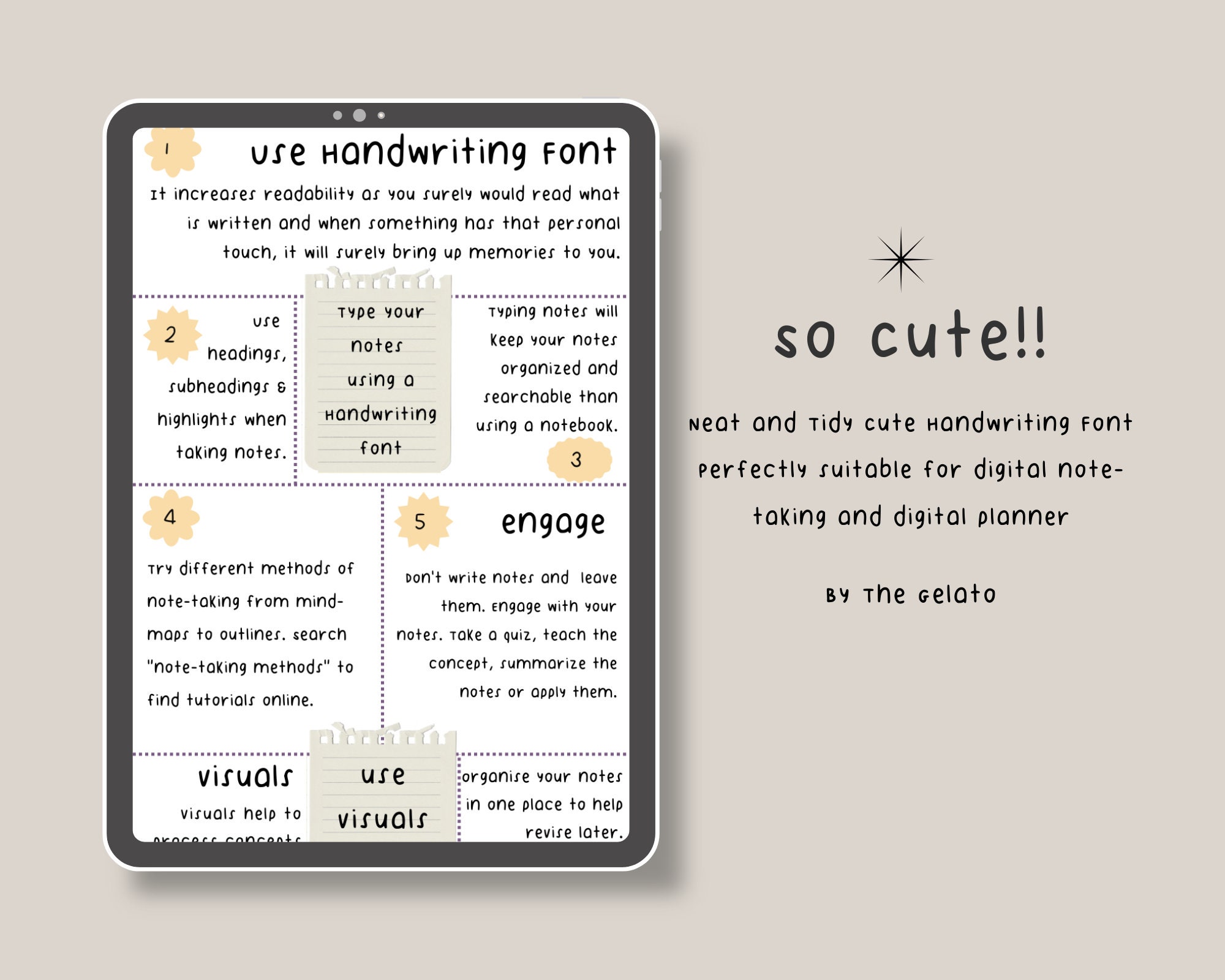 Realistic Handwritten Font Neat Handwriting Font for Digital Planner ...