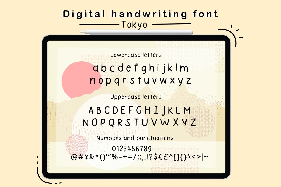 Digital Font Study Note Simple Note Instant Download Font Etsy Canada