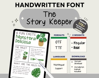 Cute Neat Handwritten Font GoodNotes Handwriting Digital Font for Digital Planner and Note Taking Bullet Journal Font Simple Tidy Font Canva