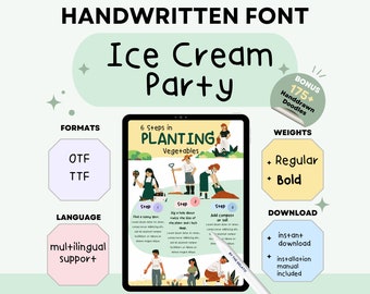 Carattere scritto a mano pulito ed estetico per GoodNotes Notability Carattere di scrittura a mano Carattere di pianificazione digitale Carattere carino per note digitali Blocco note disegnato a mano