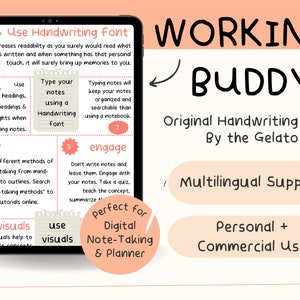 Aesthetic Student Note Font for Digital Planner and Note Taking Handwriting Font for Bullet Journal Teacher Font Scrapbook Font Kid Font