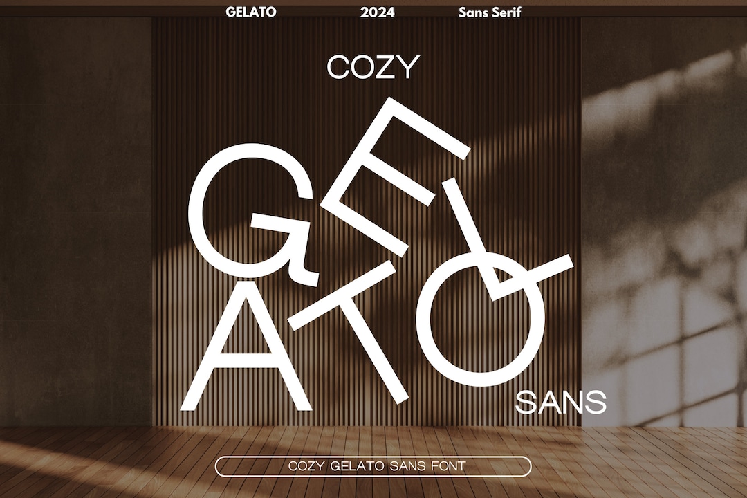 Modern Geometric Sans Serif Font Cozy Minimal Font Typography Poster ...