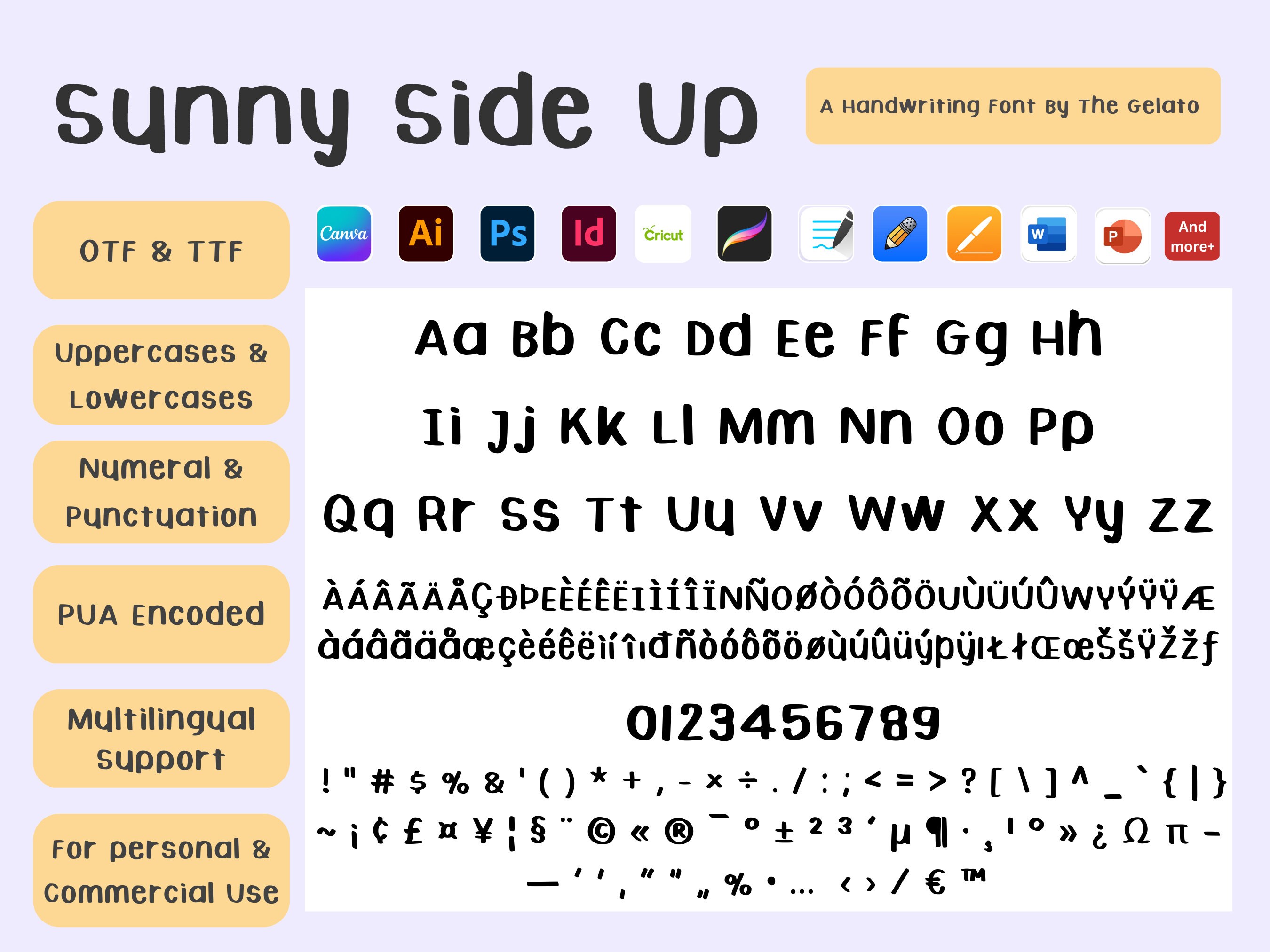 Student Goodnotes and Notability Font Multilingual Font Simple Western ...