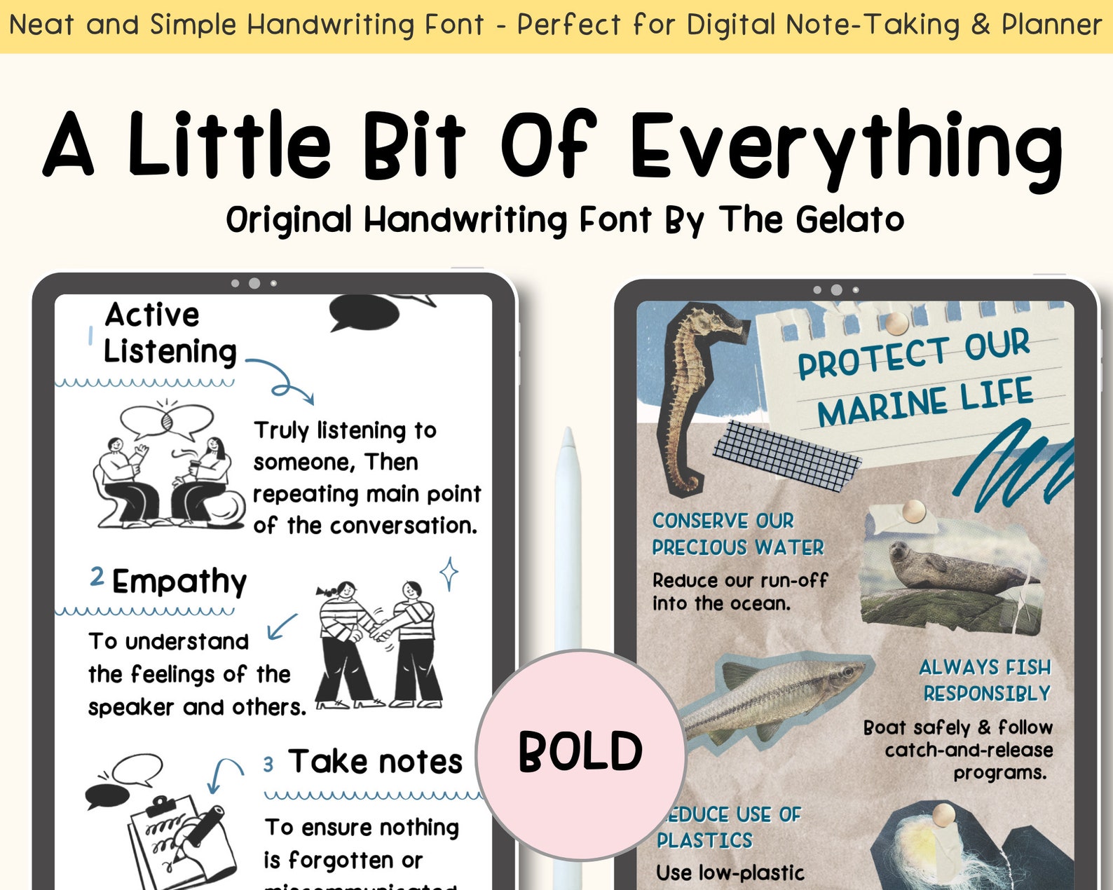 Clean Handwriting Font Goodnotes Handwritten Font Digital Planner Font ...