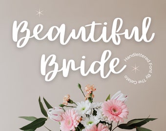 Bridal Calligraphy Font Handlettered Wedding Font Canva Wedding Font Wedding Invitation Font Handwritten Script Font Branding Font Cursive