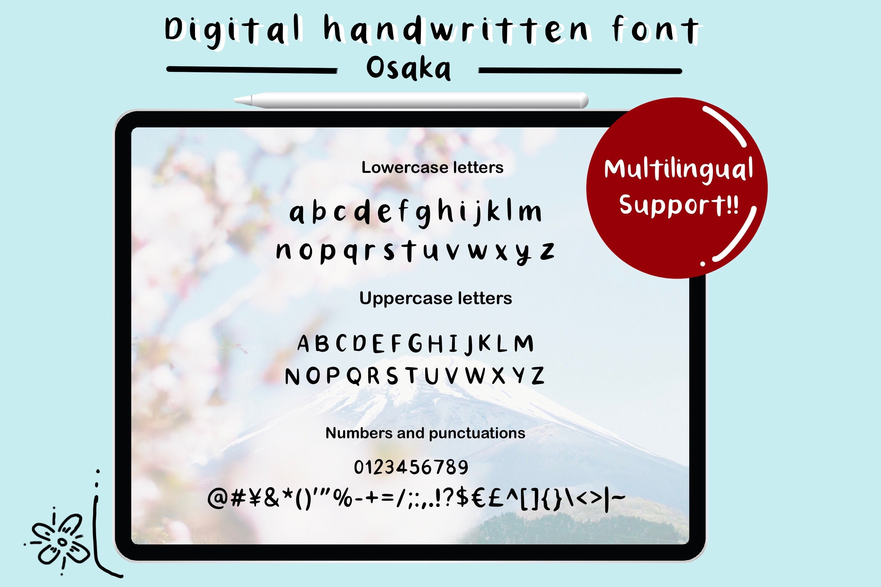 Digital Font Study Font Instant Download Font Digital Note Etsy UK