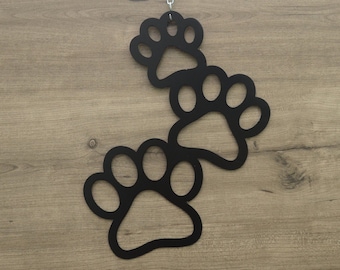 Paw Trail // Arte de pared // Decoración con letreros de metal