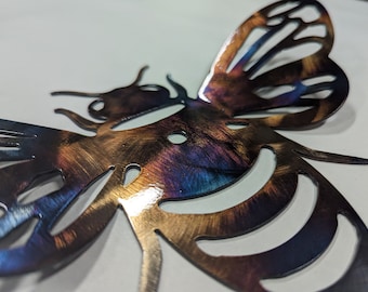 Decoración de jardín con postes de cerca // Decoraciones con postes de cerca // Mariposa y abeja