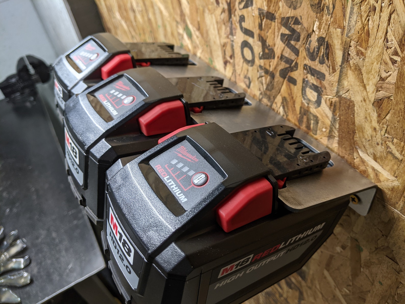 Milwaukee M18 Locking Battery Holder // Garage Organizer Etsy