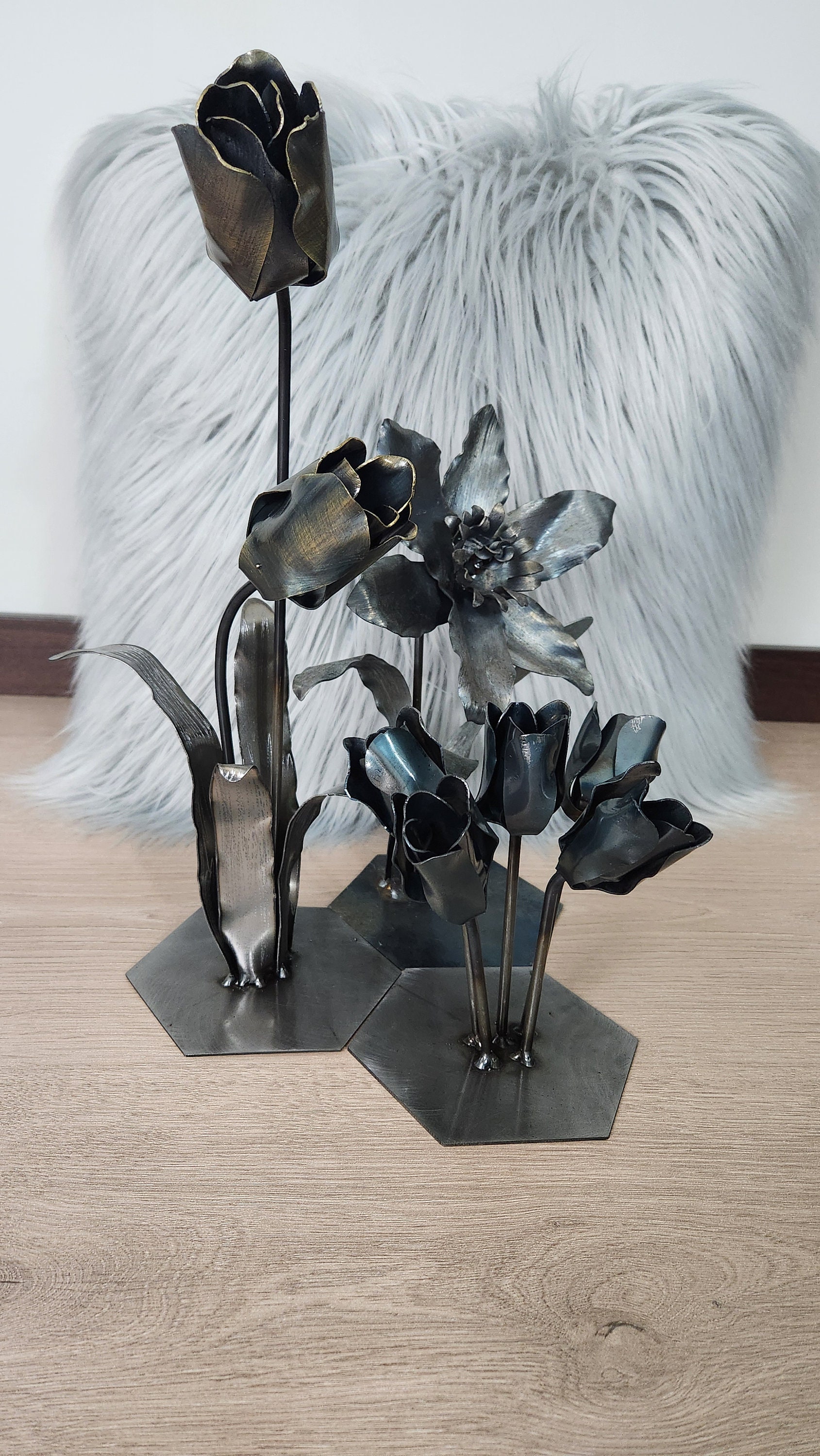 Leinuosen Practice Welding Kit Metal Flowers Wall Arts For Beginners To Practice Flower Wall Decors, 201 Stainless Steel Welding Metal For Tig, Mig