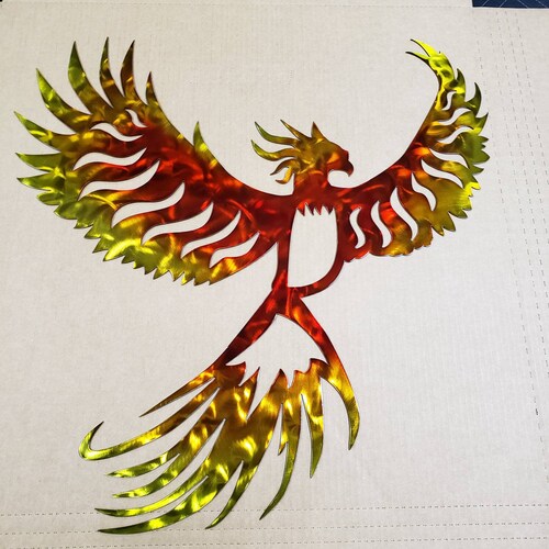 Phoenix Metal Wall Art Metal Wall Decor Metal Wall Art Etsy