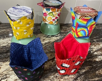 Ice Cream Pint Holder, Cozy, Microwavable Noodle Soup Cup Cozy, Oatmeal Cup, Cup Holder, Hand Saver, Hotpad, Housewarming, Gift