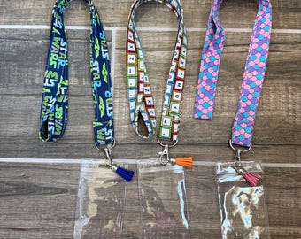 Movie Lanyard, Music Lanyard, Teacher gift, Stocking Stuffer, Handmade Cotton Lanyard Keychain, ID Badge Holder, Key Holder, Gift, Work