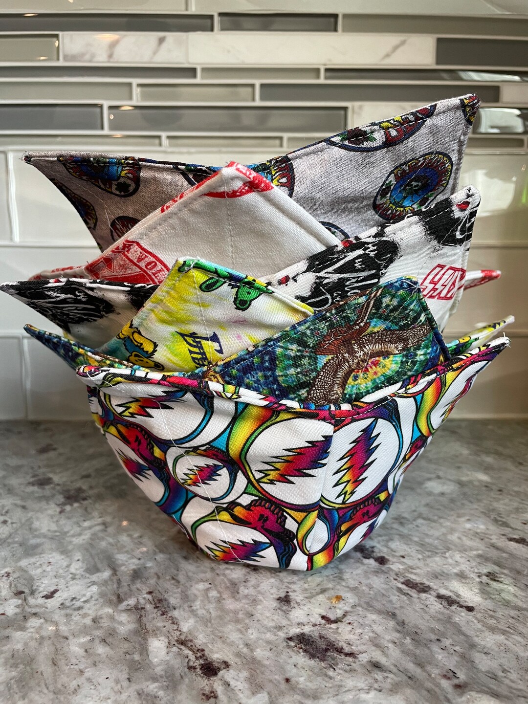 Rock Music Fan Microwave Bowl Cozy Soup Bowl Hot Pads Ice Etsy