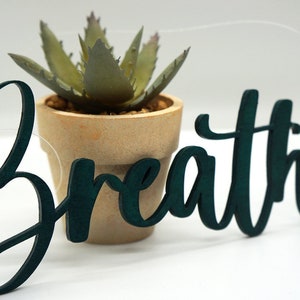 Breathe Zeichen, atmen Ornament - Laser geschnitten Holz Kunst