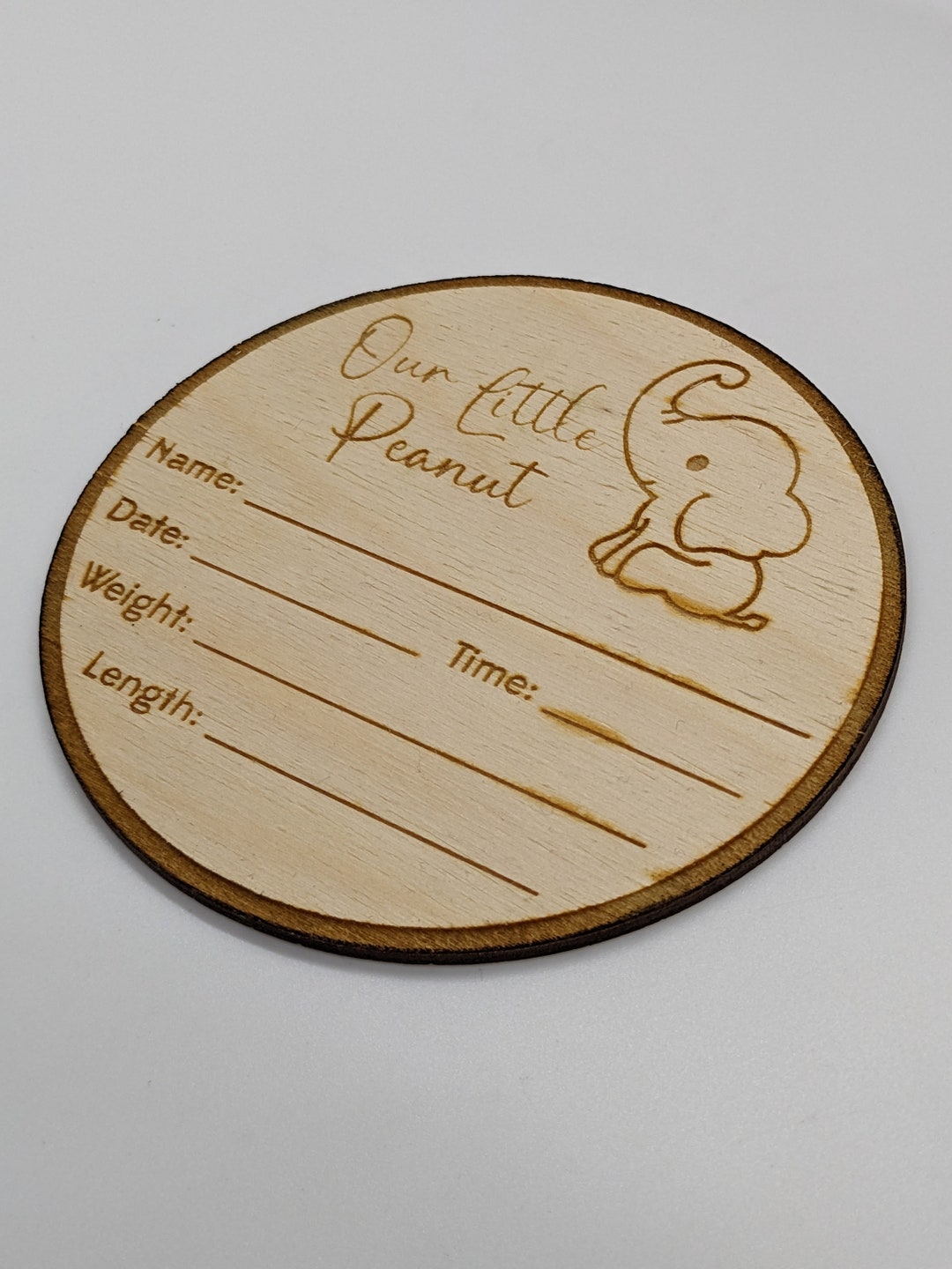 Laser Engraved Baby Announcement Sign: Wood Birth Stats Plaque - Etsy
