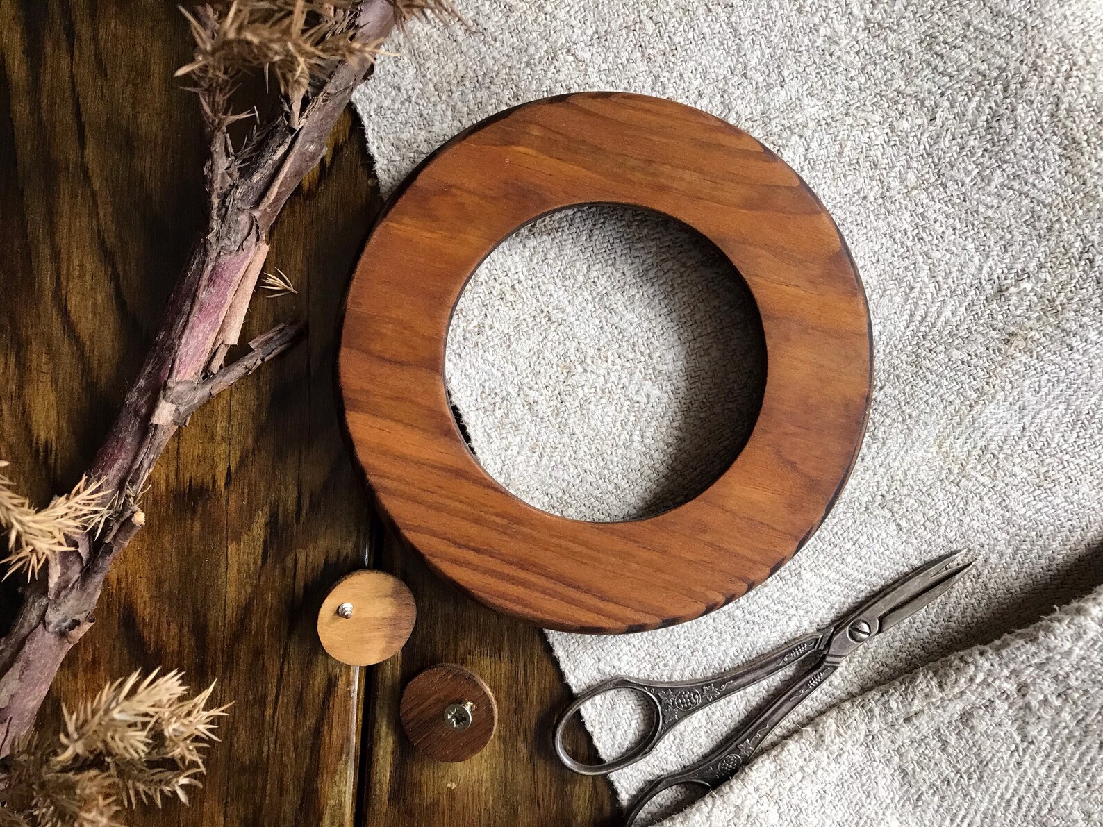 Marco de círculo de madera para aro de bordado marco de | Etsy