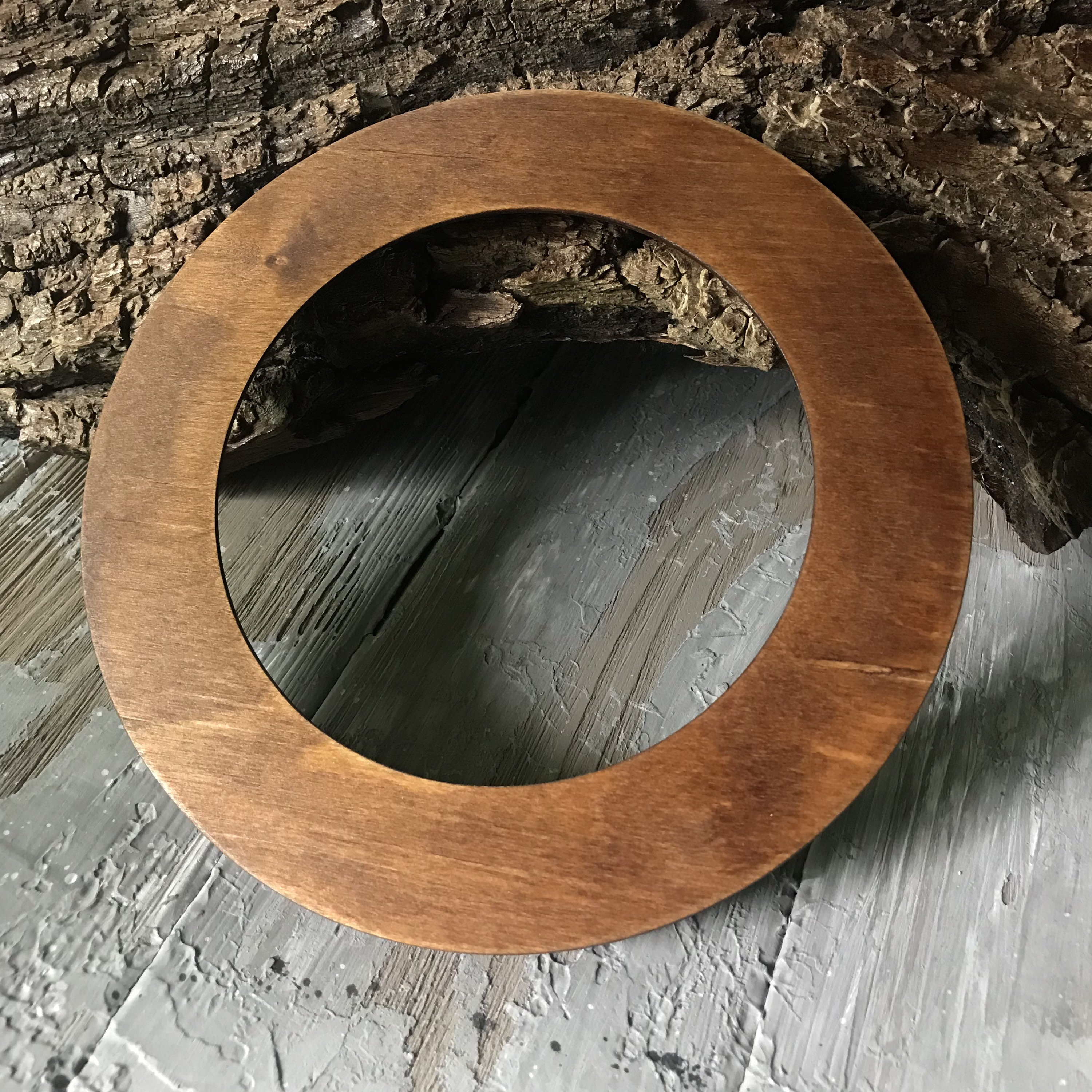 Green Wooden circle frame for 5 inch hoop Handmade wood Etsy