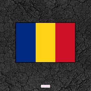 Adesivo bandiera Romania - Adesivo per auto per paraurti, finestrini o qualsiasi superficie liscia