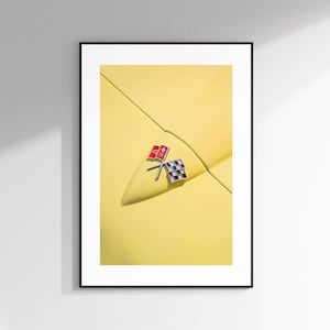 Corvette Stingray Crest - Car Digital Print Download - Real Close-Up Photography by Photographer MrYLT