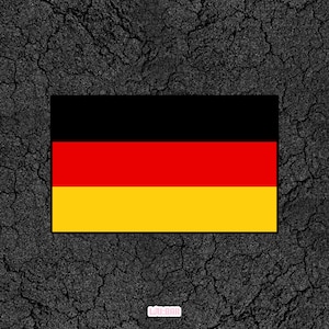 Adesivo bandiera Germania Deutschland - Adesivo per auto per paraurti, finestrini o qualsiasi superficie liscia