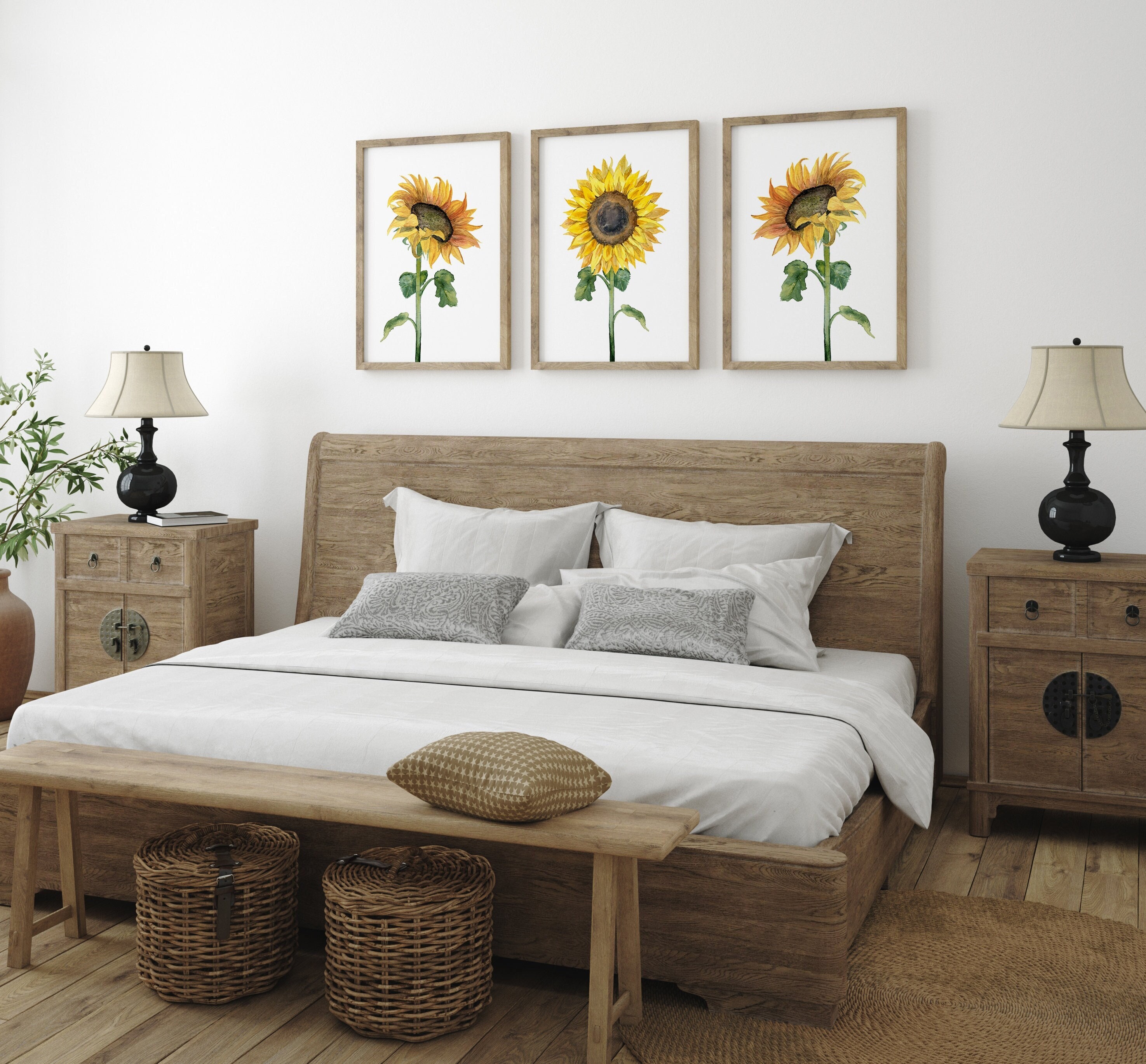 Sunflower decorations for bedroom deals