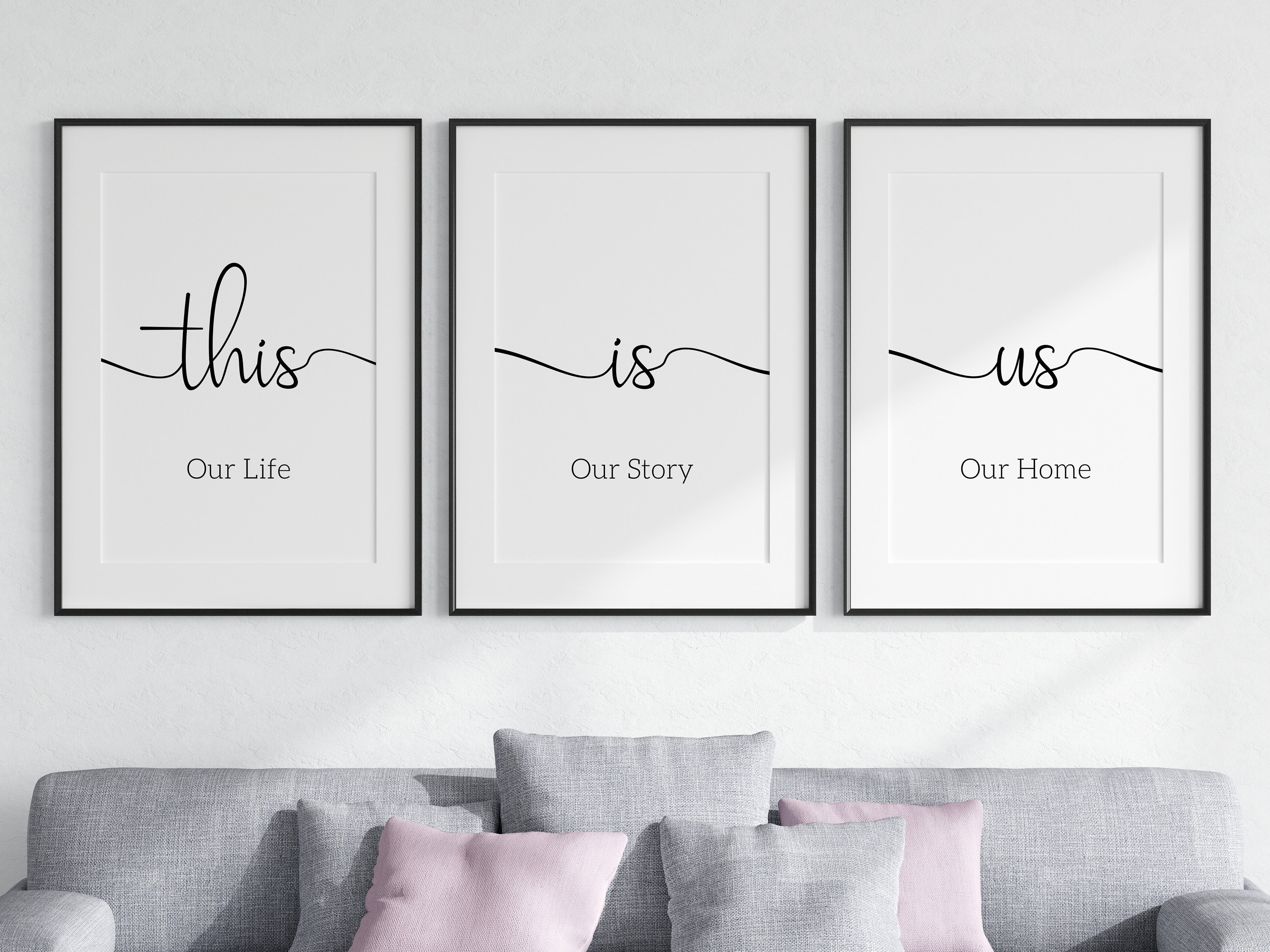 This is Us Quote Set of 3 Unframed Wall Print Family Home Decor New Home Gift Black and White Wall Art Living Room Decor Couple Etsy