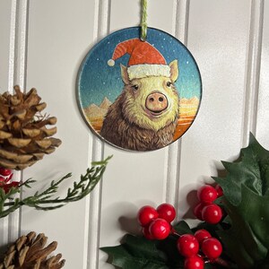 Christmas Javalina ornament, desert Christmas ornament, desert ornament, desert animal series