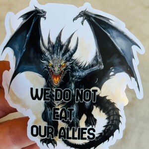 Iron Flame, Fourth Wing, Tarin Water resistant Sticker, Fantasy Book Sticker, Black dragon sticker