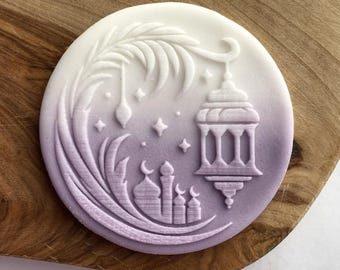 Ramadan Eid Mubarak Crescent Cookies Stamp Fondant Embosser Biscuit Cupcake Decorating