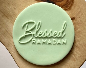 Blessed Ramadan Debosser Stamp. Eid Mubarak Fondant Icing Cupcake Decorating