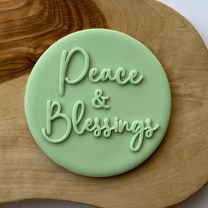 Vrede en zegeningen debosser stempel. Eid-embosser stempel. Fondant glazuur Cupcake versieren