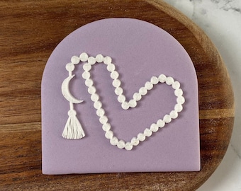 Prayer Beads Ramadan Cookie Embosser Stamp. Fondant Biscuit, Cupcake Decorating