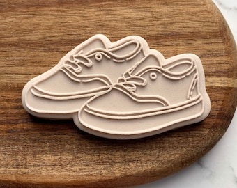 Baby Boy schoenen embosser stempel en cutter. Geslacht onthullen Het is een jongen Fondant Icing Cupcake Biscuit Decorating