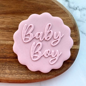 Baby Boy Cookie Embosser Stempel Baby Shower Fondant Keks Sahnehäubchen Cupcakes dekorieren