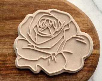 Rose Flower Debosser Stamp y Mother's Day Fondant Popup Stamp
