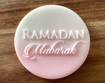 Ramadan Mubarak Cookie Stamp: Fondant Embosser Cutter