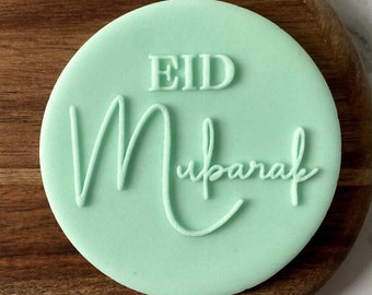 Eid Mubarak Cookie Embosser Stamp. Eid Cookie Stamp. Fondant Cupcake Biscuit Decorating
