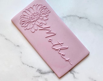 Mother’s Day Cookie Stamp. Mother Flower Fondant Biscuit Cake Decorating