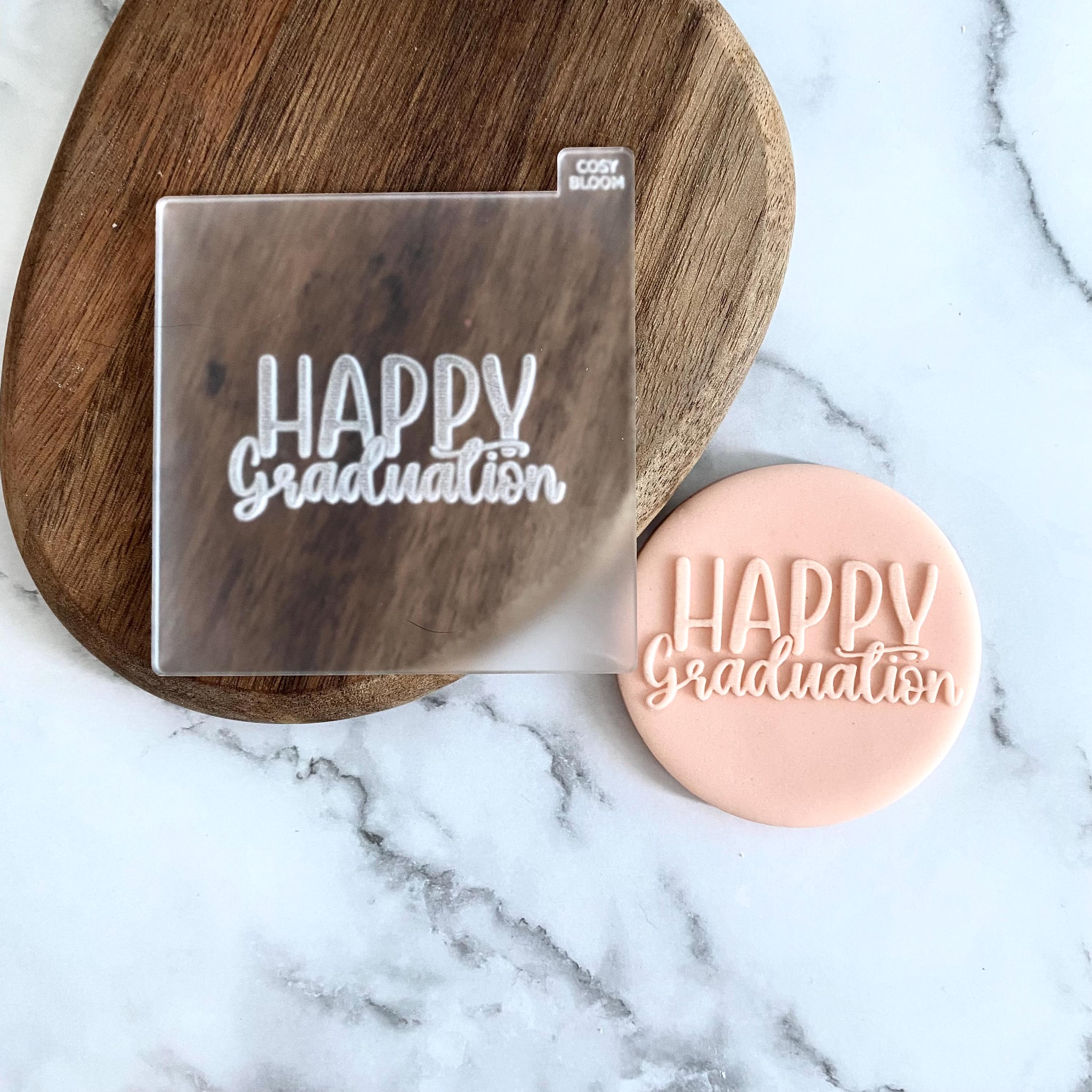 Happy Graduation Cookie Popup Stamp. Graduation Fondant Embosser Stamp ...