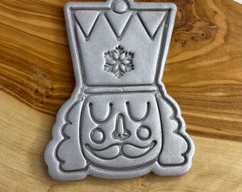 Christmas Nutcracker Embosser Stamp and Cutter.  Icing Fondant Biscuit Cookie Stamp