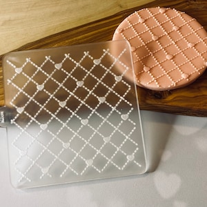 Hearts - Valentine, Love/ Texture tile Fondant Debosser/ Embosser Stamp. Valentine’s Day Fondant Icing Cupcake Decorating