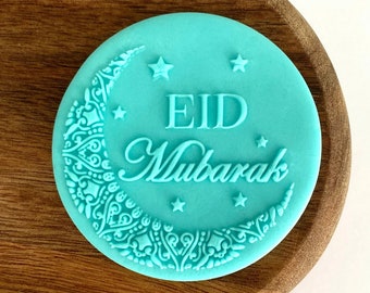 Eid Mubarak Debosser Stamp. Eid Cookie Stamp. Fondant Cupcake Biscuit Decorating