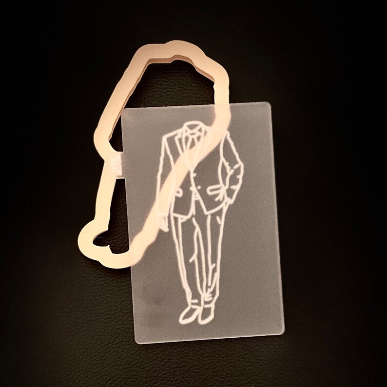 Groom Outfit Debosser Stempel en Snijder. Bruiloft Outfit Cookie Cutter en Embosser. Smoking Bruiloft Outfit Cookie Biscuit Cutter afbeelding 2