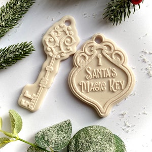 Santa’s Magic Key Cookie Stamp and Cutter. Lock and Key. Christmas Fondant Biscuit Icing Decorating