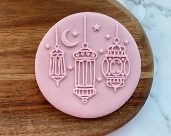 Ramadan Eid Mubarak Lanterns Cookies Stamp Fondant Embosser Biscuit Cupcake Decorating