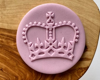 Crown Cookies Stamp. Crown Fondant Embosser Stamp