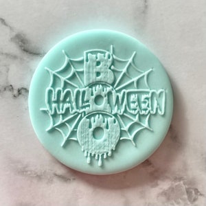 Boo Halloween Cookie Stamp. Happy Halloween Fondant Outbosser Stamp