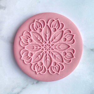 Floraler Mandala Cookie Stempel. Fondant Outbosser Stempel. Kekse Cupcake Verzierung